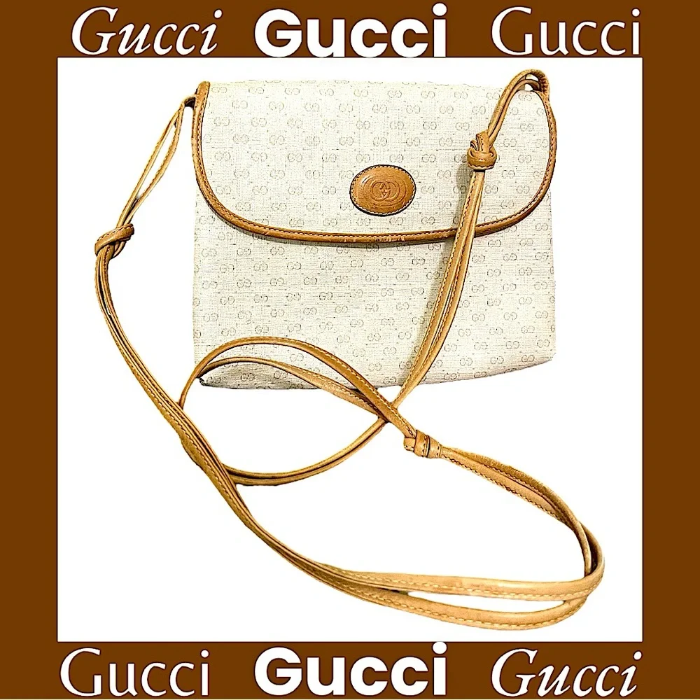 Gucci Cream and Tan Shoulder Bag see pics for callouts, thanks! - Picture 14 of 15